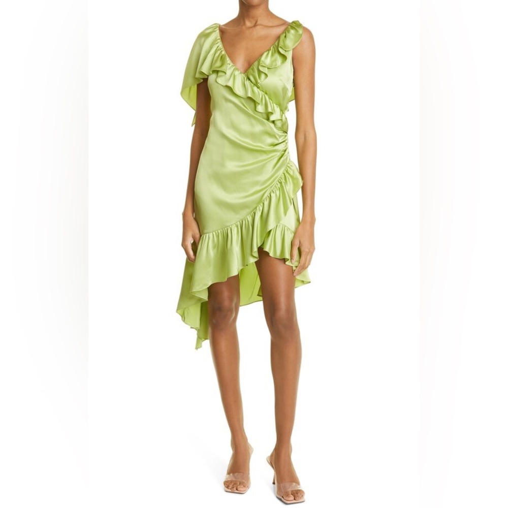 NWT Cinq a Sept Petunya Silk Mini Dress Prickly Pear